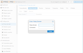 Configuración de dominio en PMG